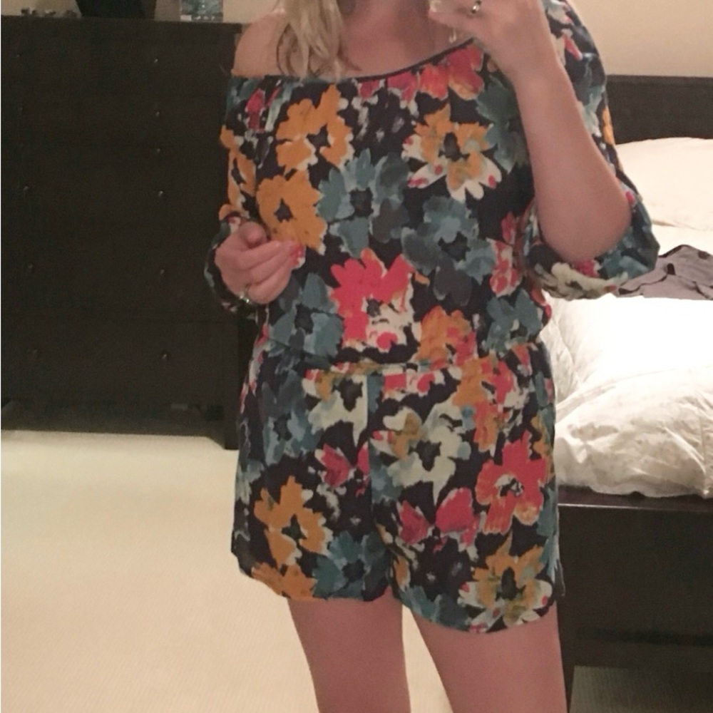 Off Shoulder Floral Women's Romper